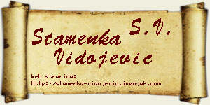 Stamenka Vidojević vizit kartica